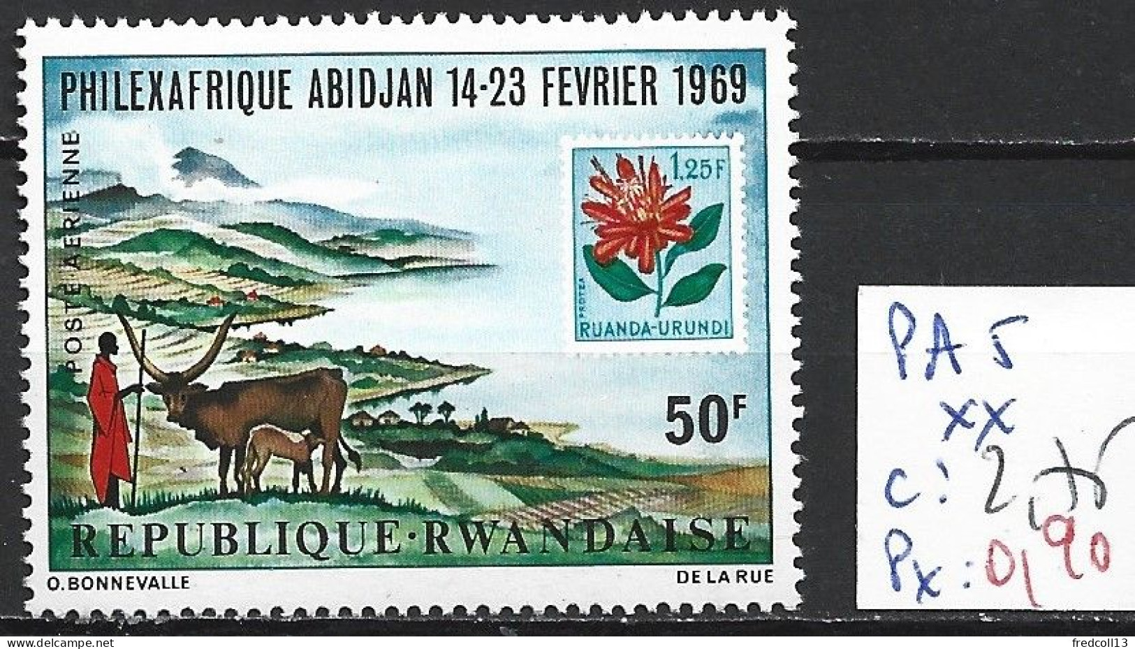 RWANDA PA 5 ** Côte 2.75 € - Unused Stamps