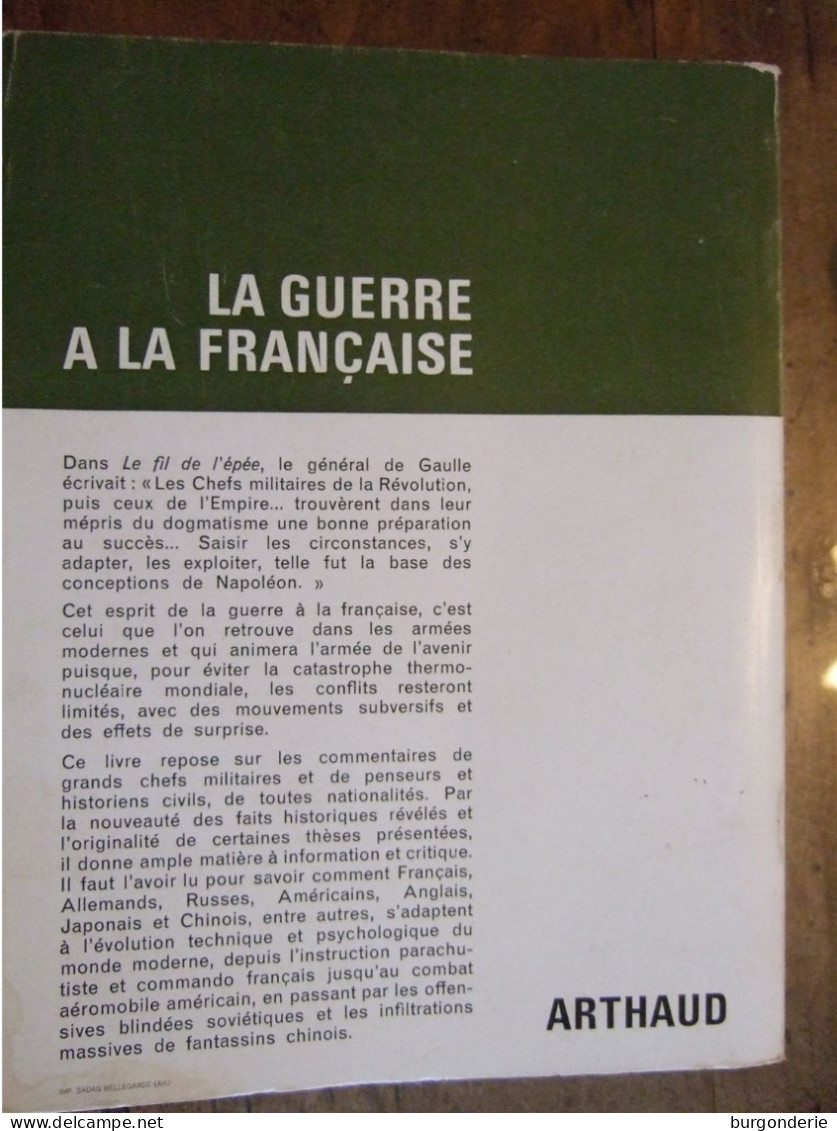 LA GUERRE A LA FRANCAISE / ALBERT MERGLEN / ARTHAUD  / 1967 - Guerra 1939-45