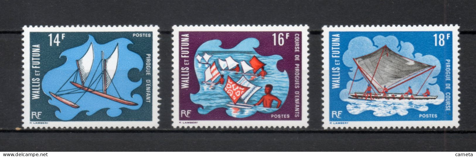 WALLIS ET FUTUNA N° 182 à 184   NEUFS SANS CHARNIERE COTE 43.70€    BATEAUX - Unused Stamps