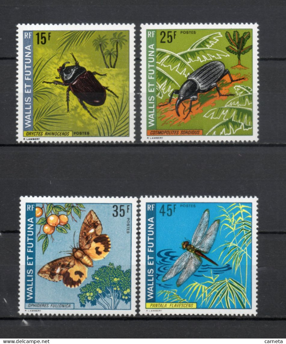 WALLIS ET FUTUNA N° 185 à 188   NEUFS SANS CHARNIERE COTE 32.00€    INSECTE ANIMAUX FAUNE - Unused Stamps