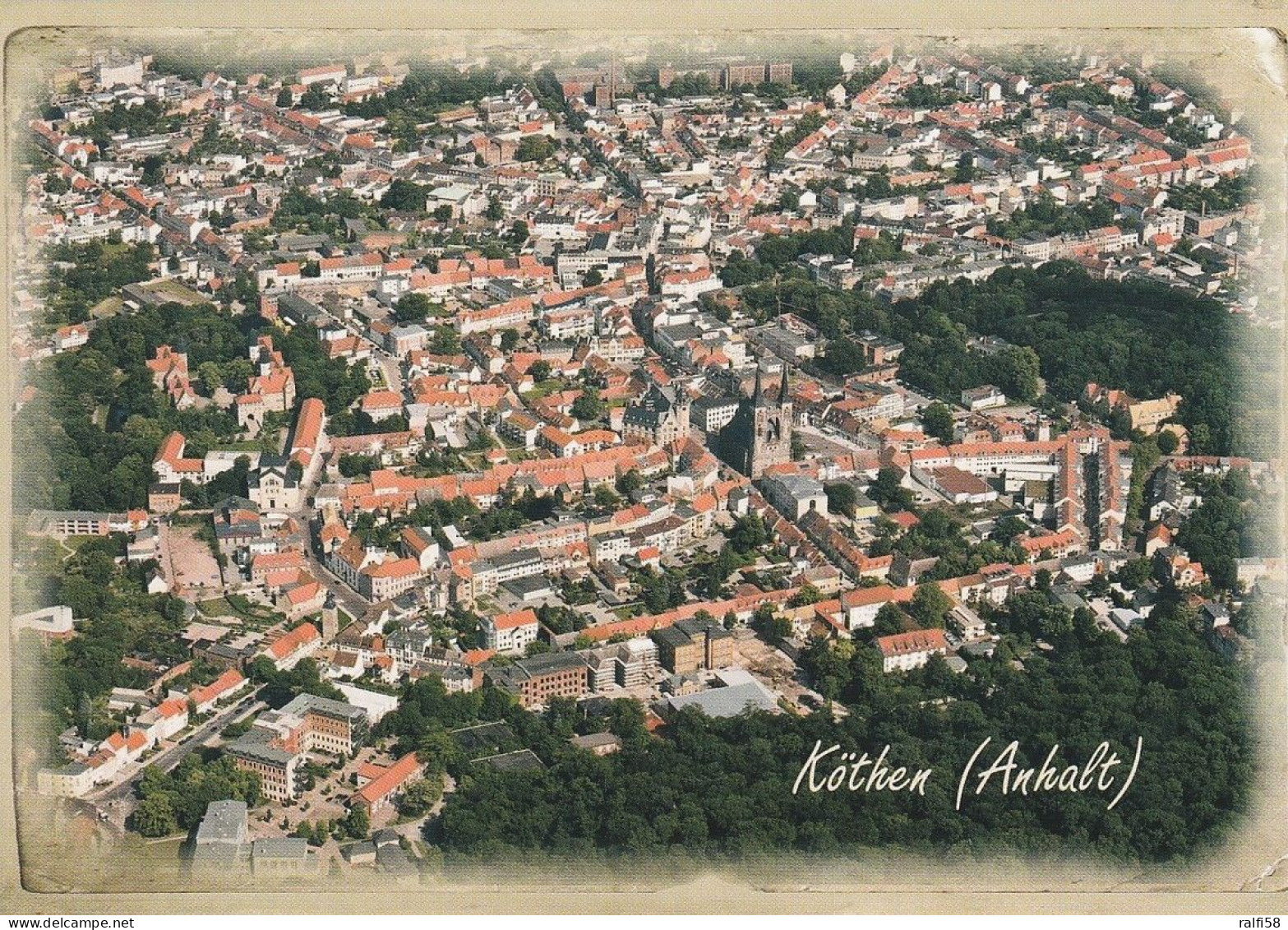 1 AK Germany / Sachsen-Anhalt * Blick Auf Die Stadt Köthen (Anhalt) - Luftbildaufnahme Vom 11.06.2013 * - Köthen (Anhalt)