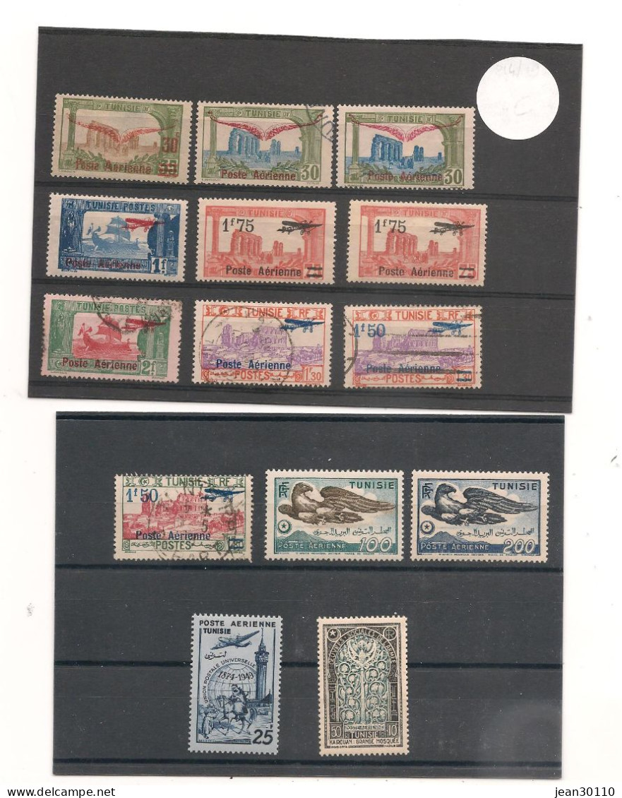 TUNISIE  ANNÉES 1899/1952 Lot P.A. Et TAXE Timbres* Et Oblitérés Cote : 31 € - Poste Aérienne