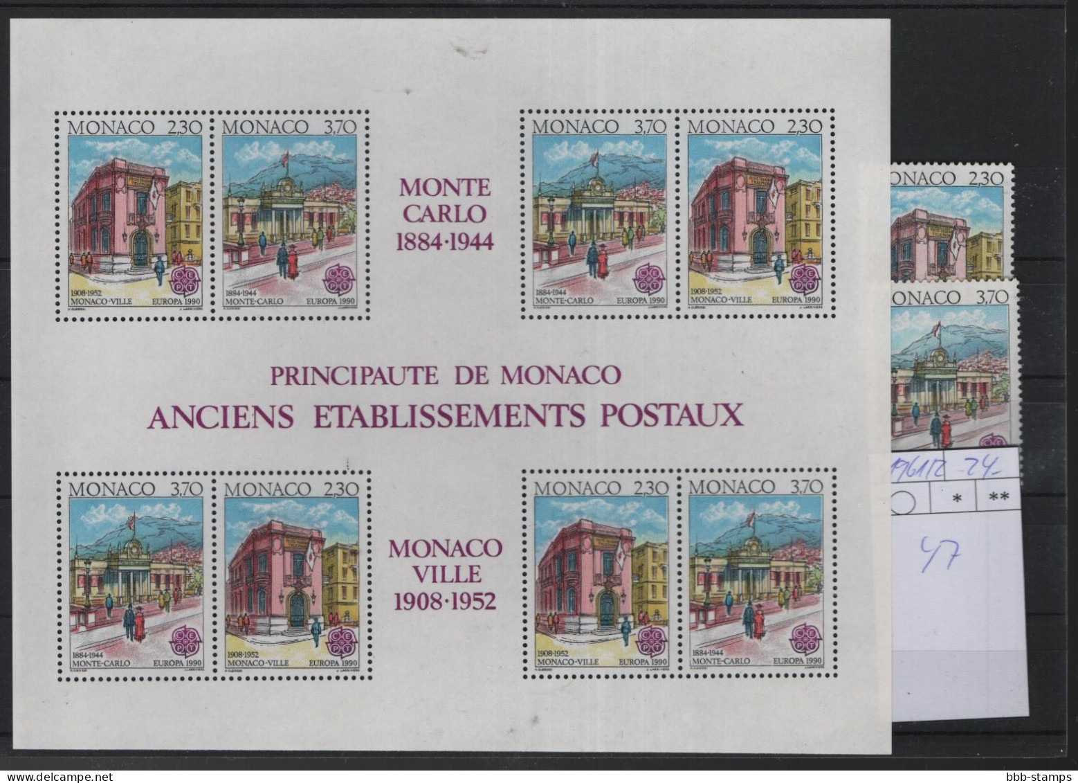 Monaco Michel Cat.No. Mnh/** 1961/1962 + Sheet 47 - Neufs