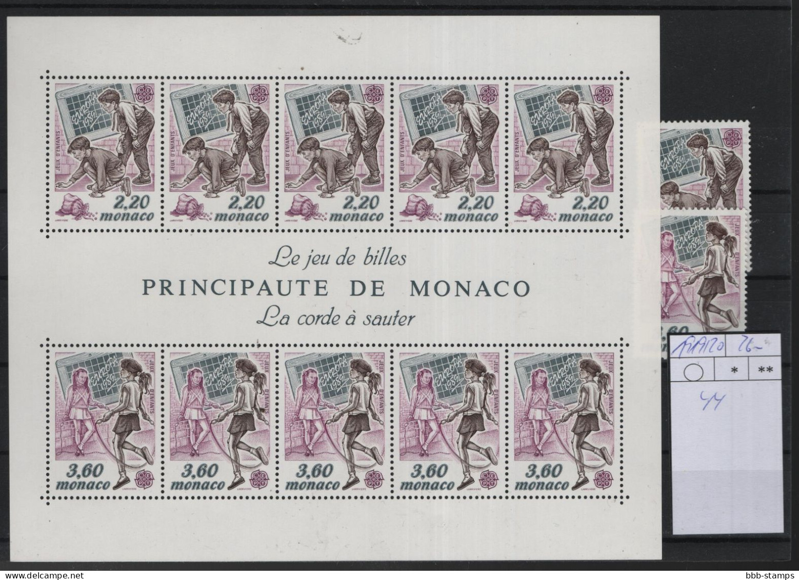 Monaco Michel Cat.No. Mnh/** 1919/1920 + Sheet 44 - Neufs