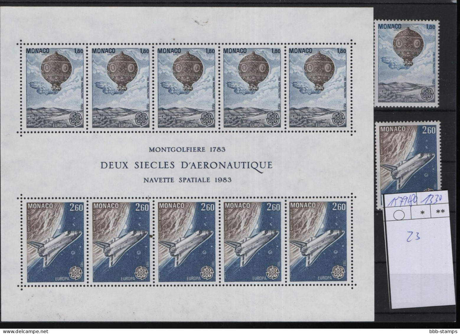 Monaco Michel Cat.No. Mnh/** 1579/1580 + Sheet 23 - Neufs