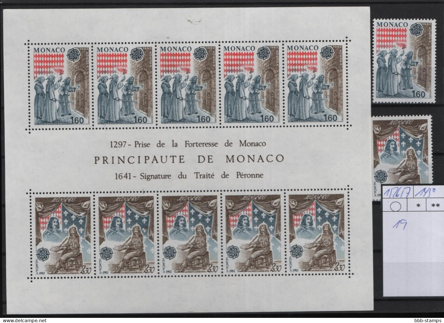Monaco Michel Cat.No. Mnh/** 1526/1527 + Sheet 19 - Neufs