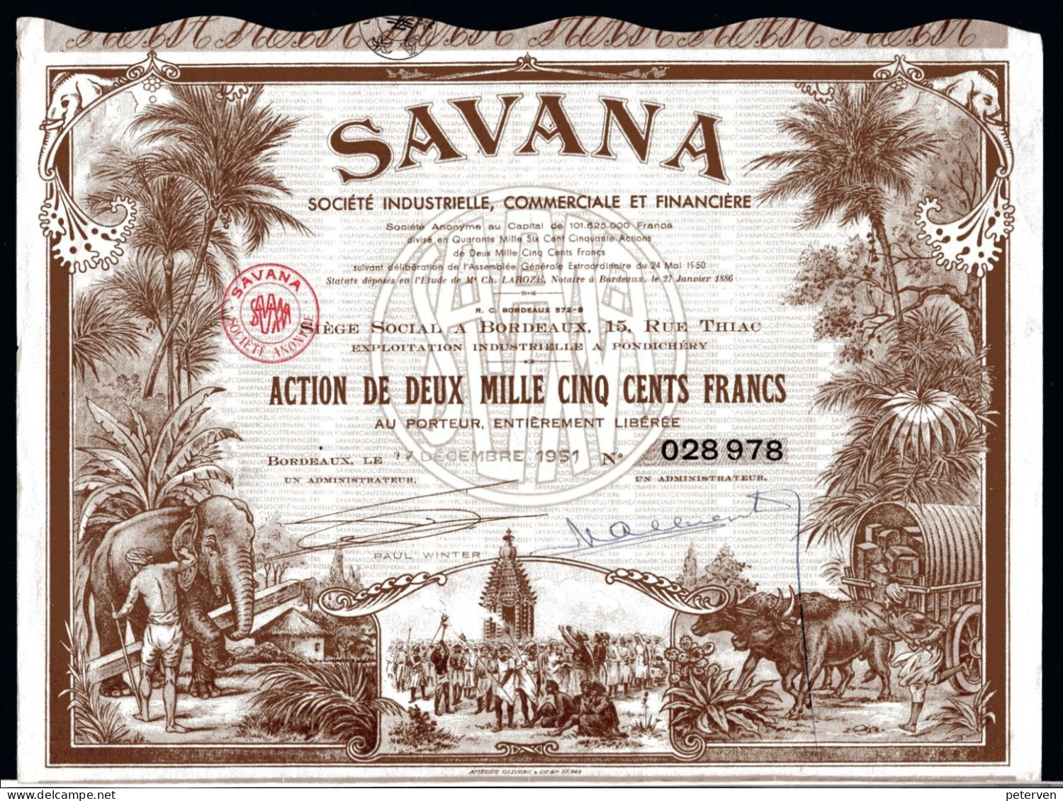 SAVANA - Industrielle, Commerciale Et Financière - Asien