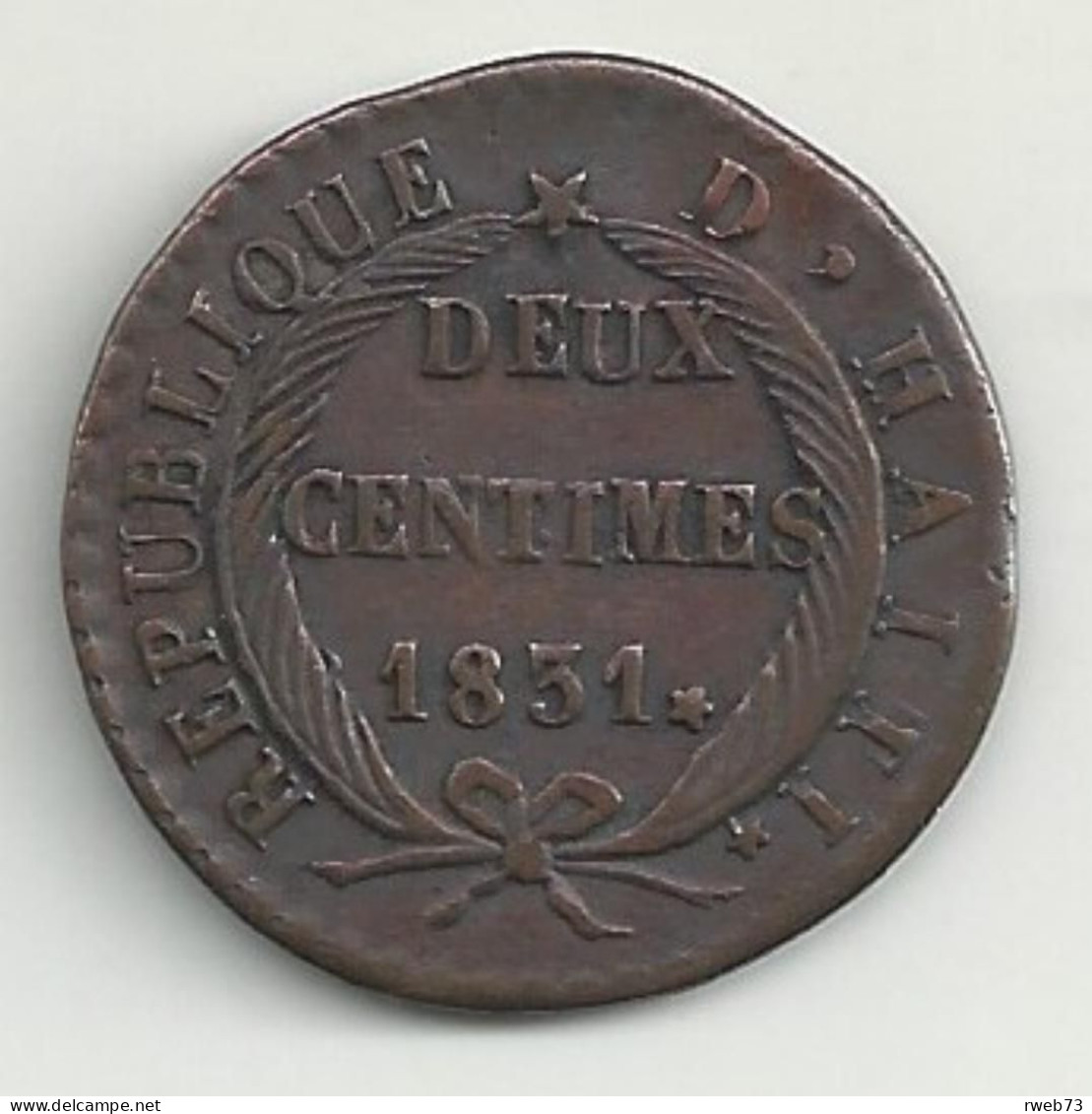 HAÏTI - 2 Centimes - 1831 - TB/TTB - Haití