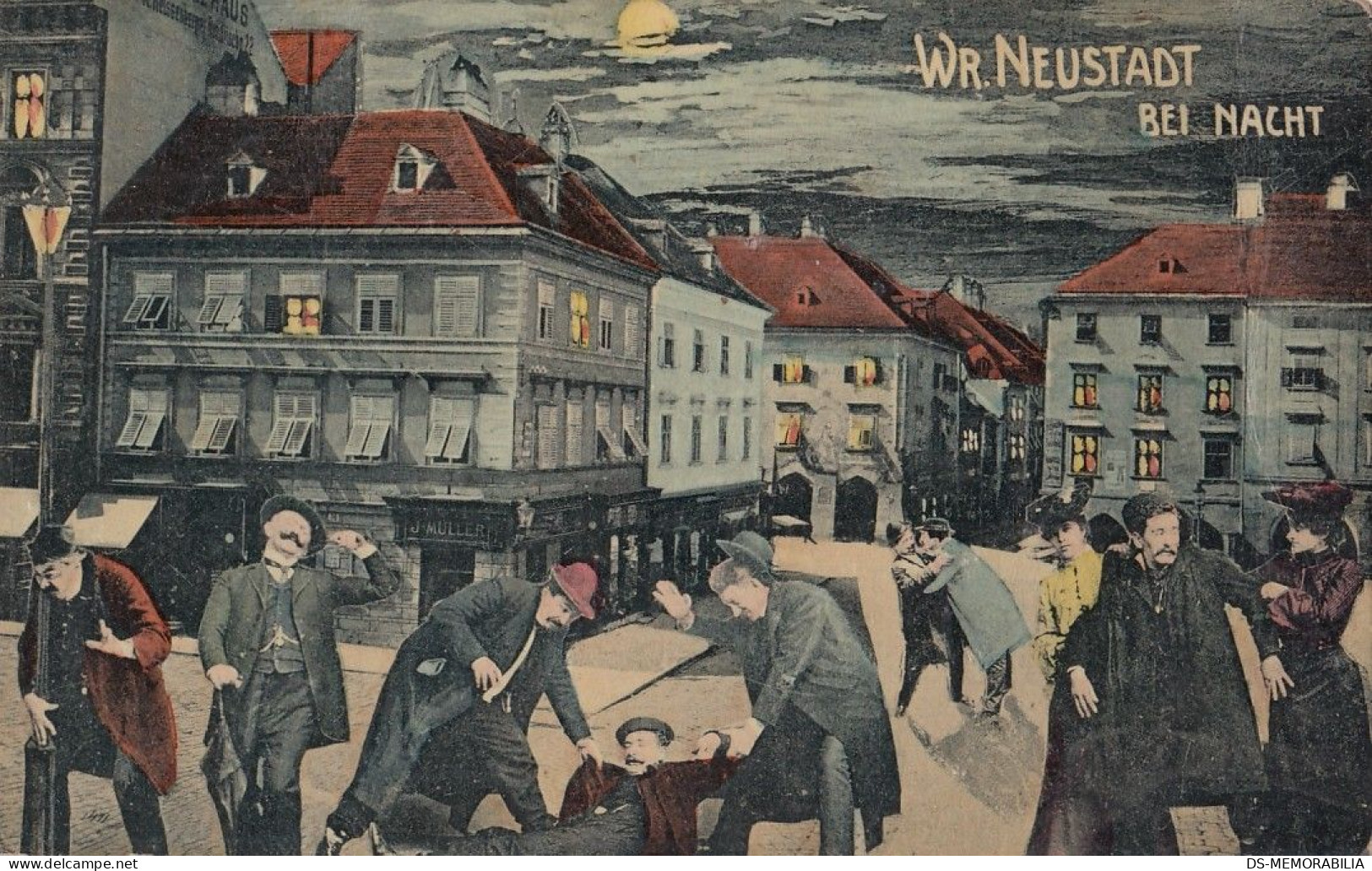 Wiener Neustadt Bei Nacht 1913 - Wiener Neustadt