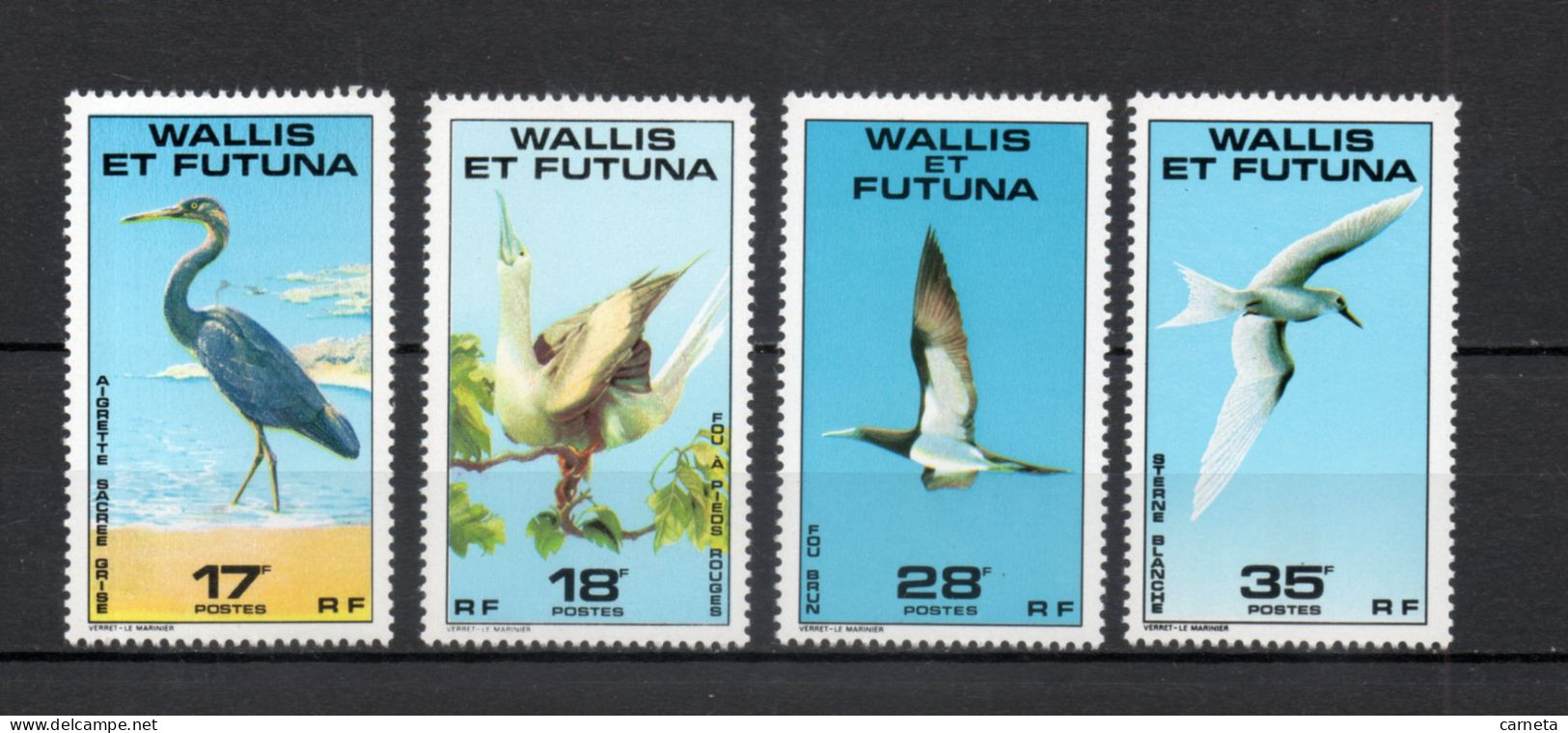 WALLIS ET FUTUNA N° 217 à 220   NEUFS SANS CHARNIERE COTE 9.25€    OISEAUX ANIMAUX FAUNE - Nuevos