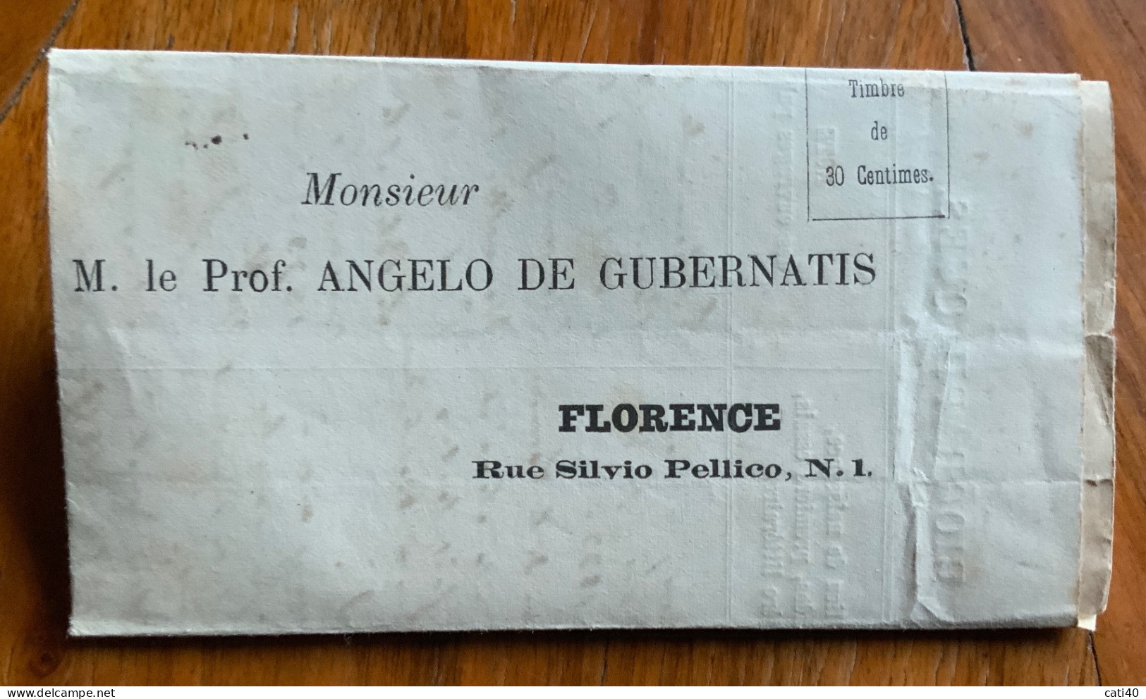 ETNOLOGIA E POESIA - FIRENZE 5/1/79 - MANOSCRITTO X L'ESTERO : A. DE GUBERNATIS Per Il Poeta THEURIET ANDRÉ  A PARIS - Marcofilía