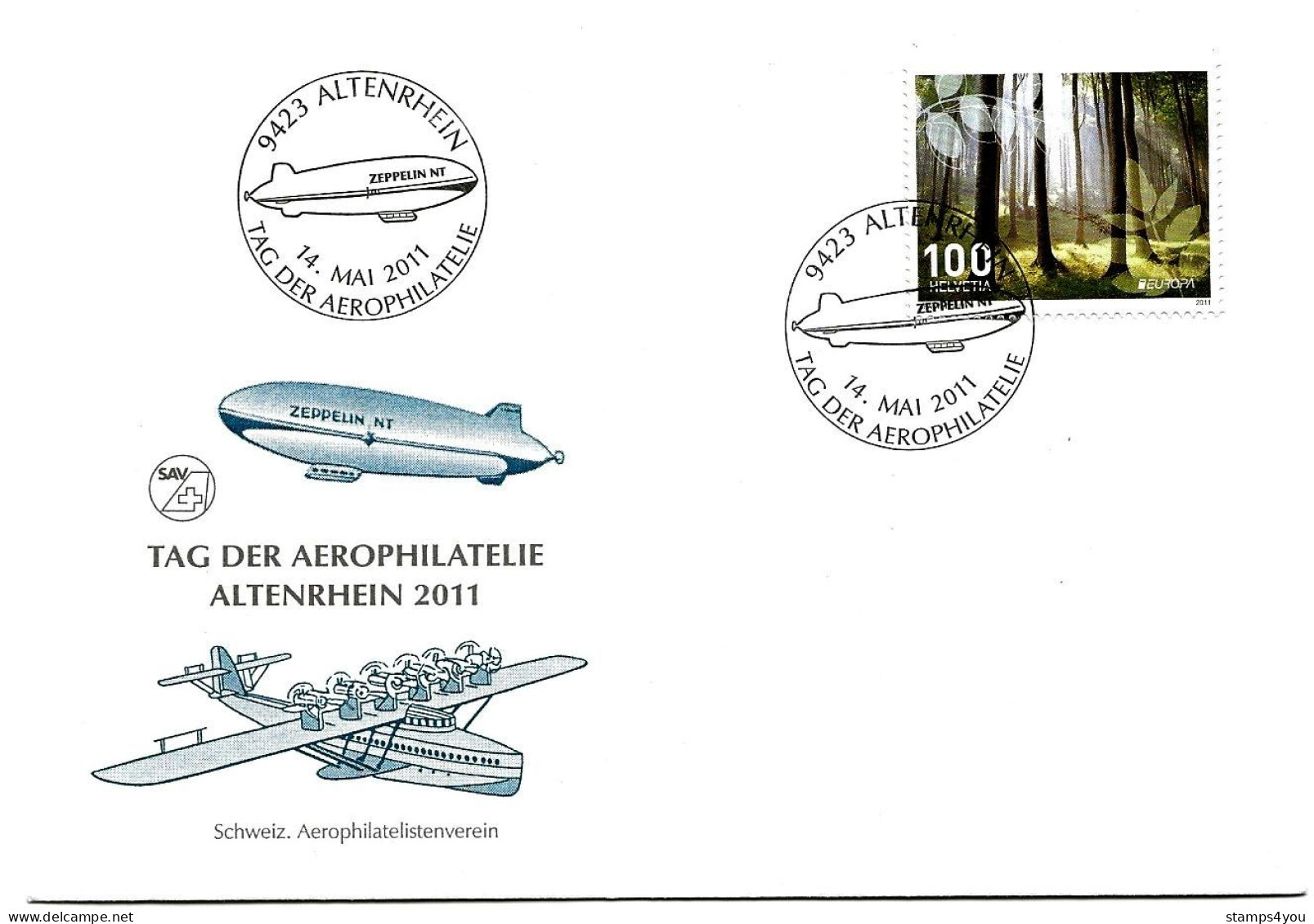 CH - 133 - Enveloppe Avec Oblit Spéciale "Tag Der Aerophilatelie Altenrhein 2011" - Marcophilie