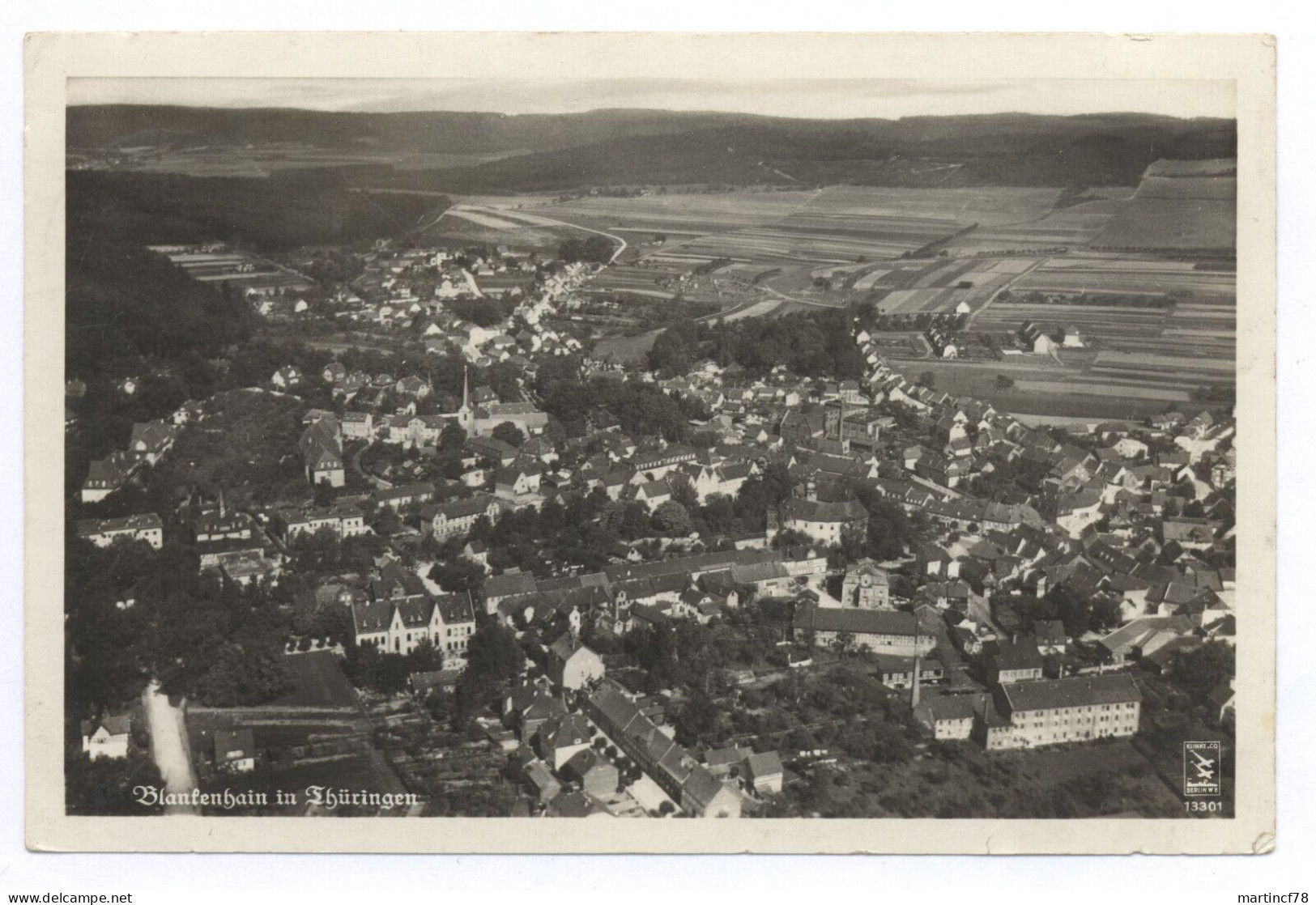 O-5304 Blankenhain In Thüringen Fliegeraufnahme Luftbild Luftfoto Gel. 1943 - Weimar