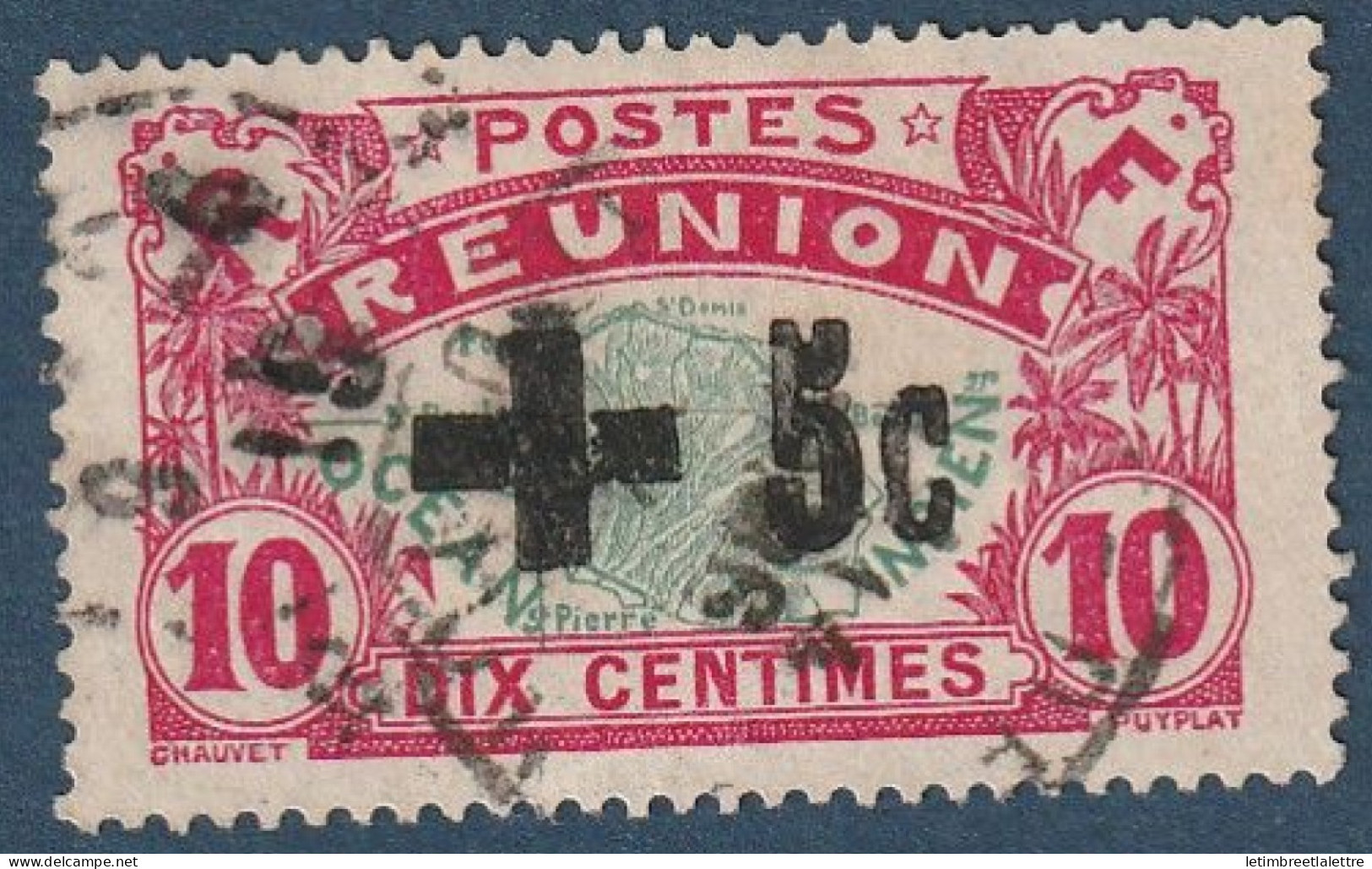 Réunion - YT N° 80 - Oblitéré - Signé Calves - 1915 - Oblitérés