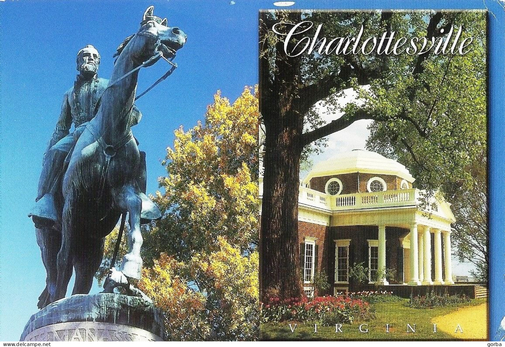 *CPM - ETATS UNIS - VIRGINIE - CHARLOTTESVILLE - The Large Equestrian Monument Of "Stonewall" - Monticello - Sonstige & Ohne Zuordnung