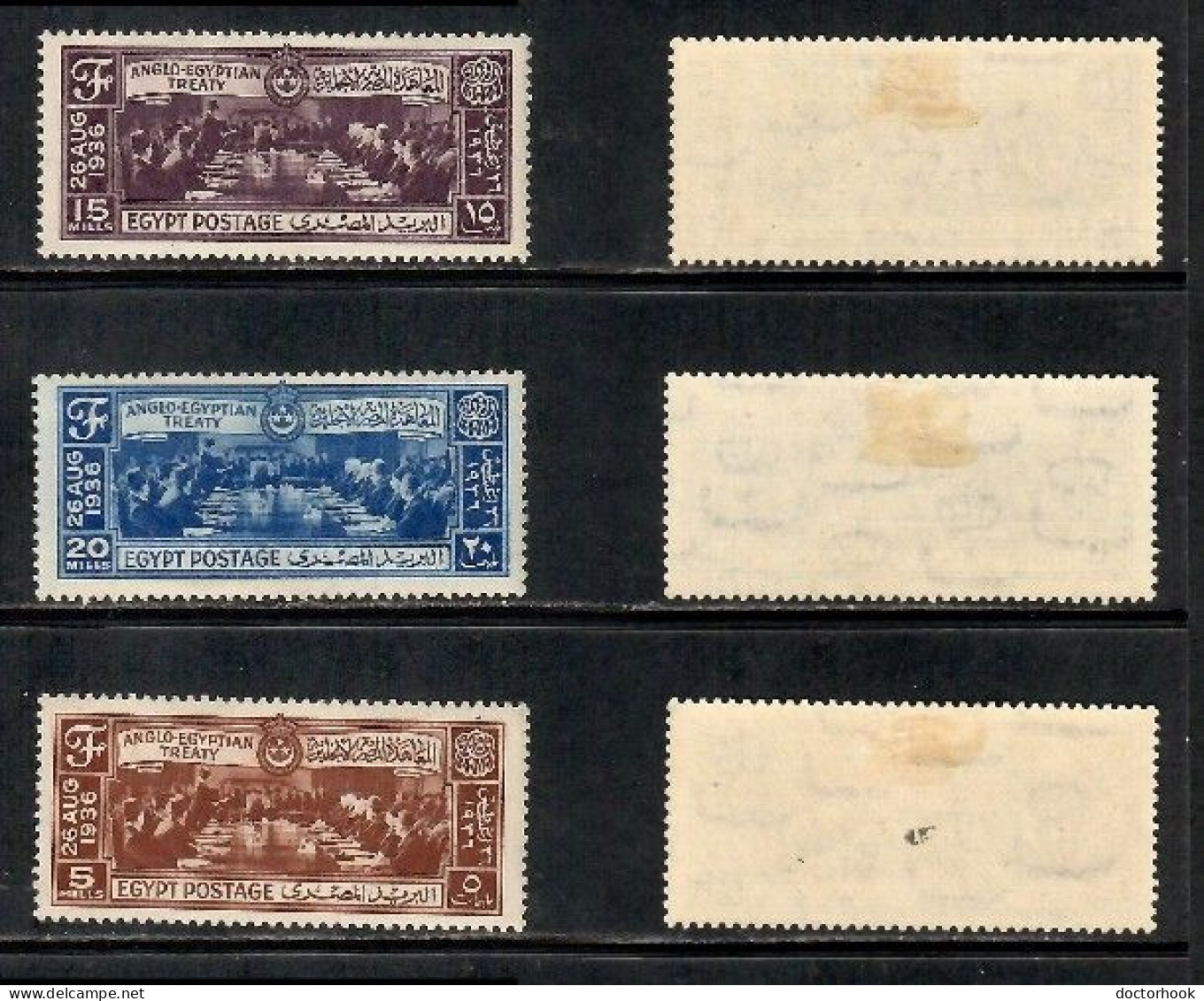 EGYPT    Scott # 203-5* MINT HINGED (CONDITION PER SCAN) (Stamp Scan # 1037-8) - Neufs