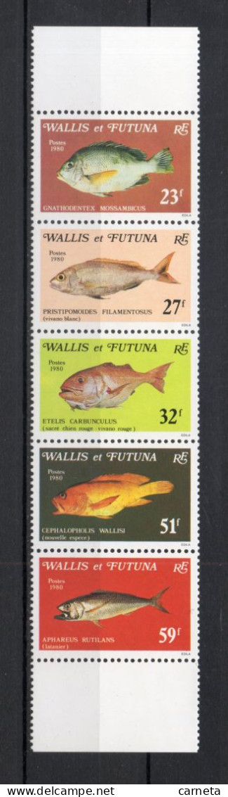 WALLIS ET FUTUNA N° 259 à 263   NEUFS SANS CHARNIERE COTE 15.00€    POISSON ANIMAUX FAUNE - Unused Stamps