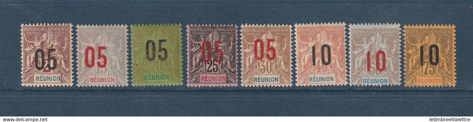 Réunion - YT N° 72 à 79 ** - Neuf Sans Charnière - 1912 - Nuevos