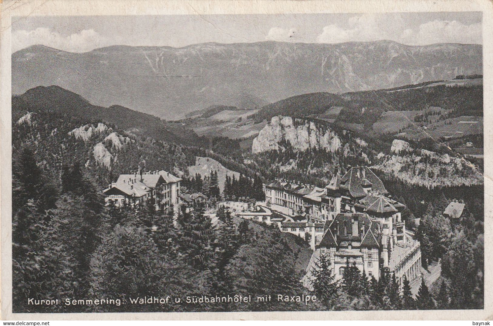 N.O.256  --  KURORT  SEMMERING   --  WALDHOF UND  SUDBAHNH HOTEL   --  1929 - Semmering