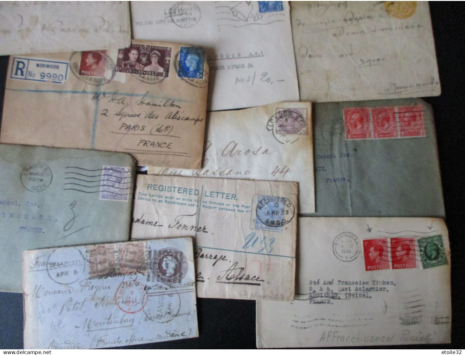 -Lot De 145 Enveloppes Et  Fragments . Nombreux Cachets à Voir - Postmark Collection