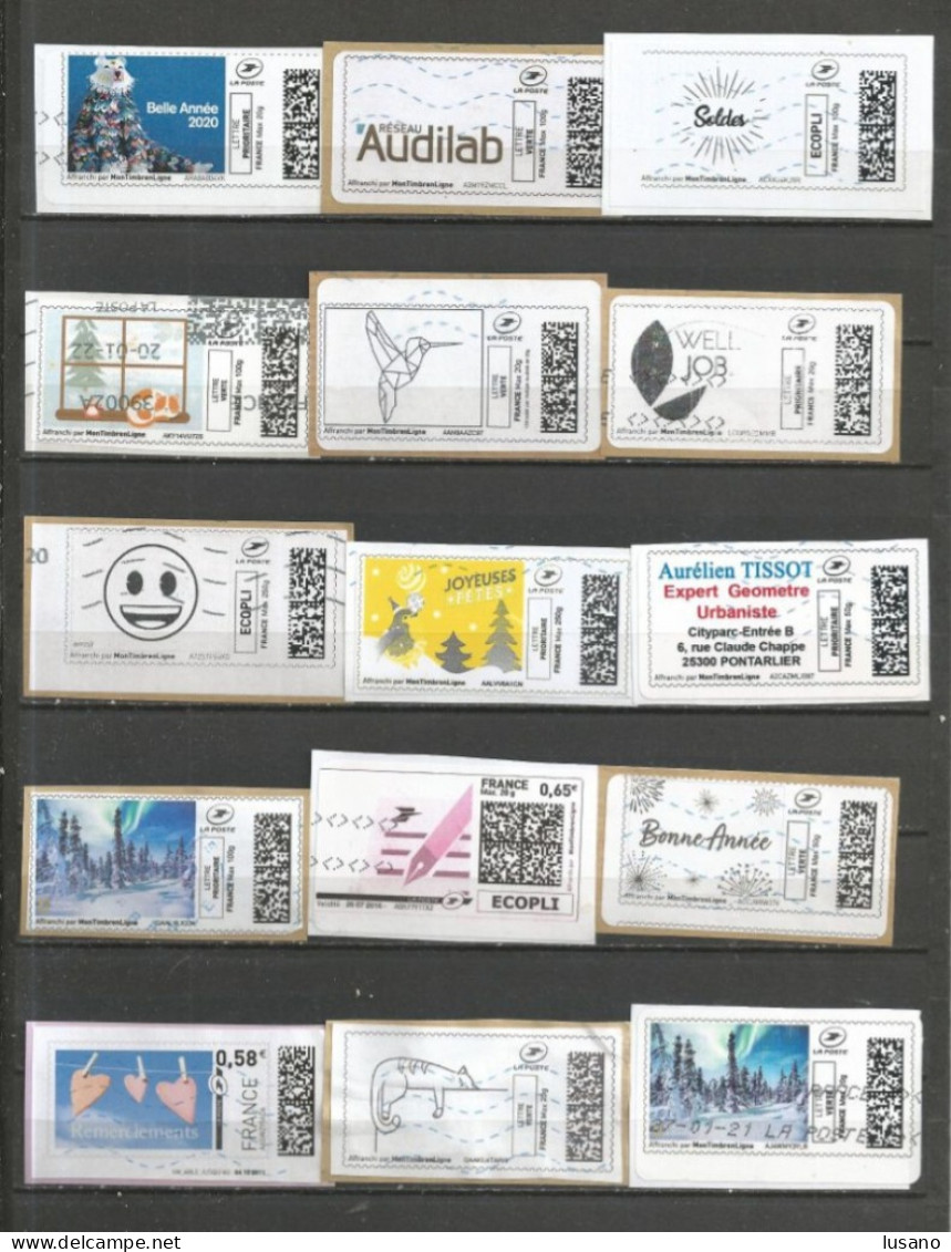 Lot De Montimbrenligne Sur Fragments Tous Différents - Francobolli Stampabili (Montimbrenligne)