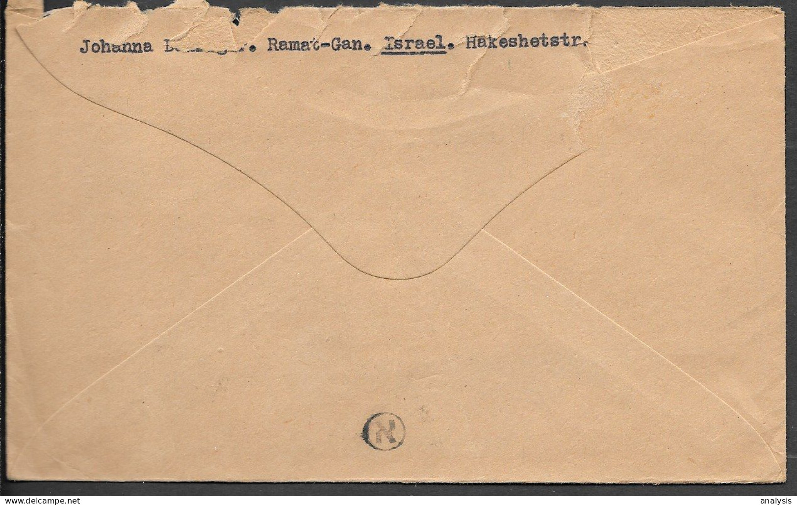 Israel Ramat Gan Cover Mailed To Germany 1953 ##004 - Lettres & Documents