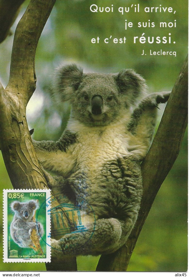 S139 - KOALA - AUSTRALIE, Oblitération UNESCO (en Bleu), 13-12-2007 - 2000-2009