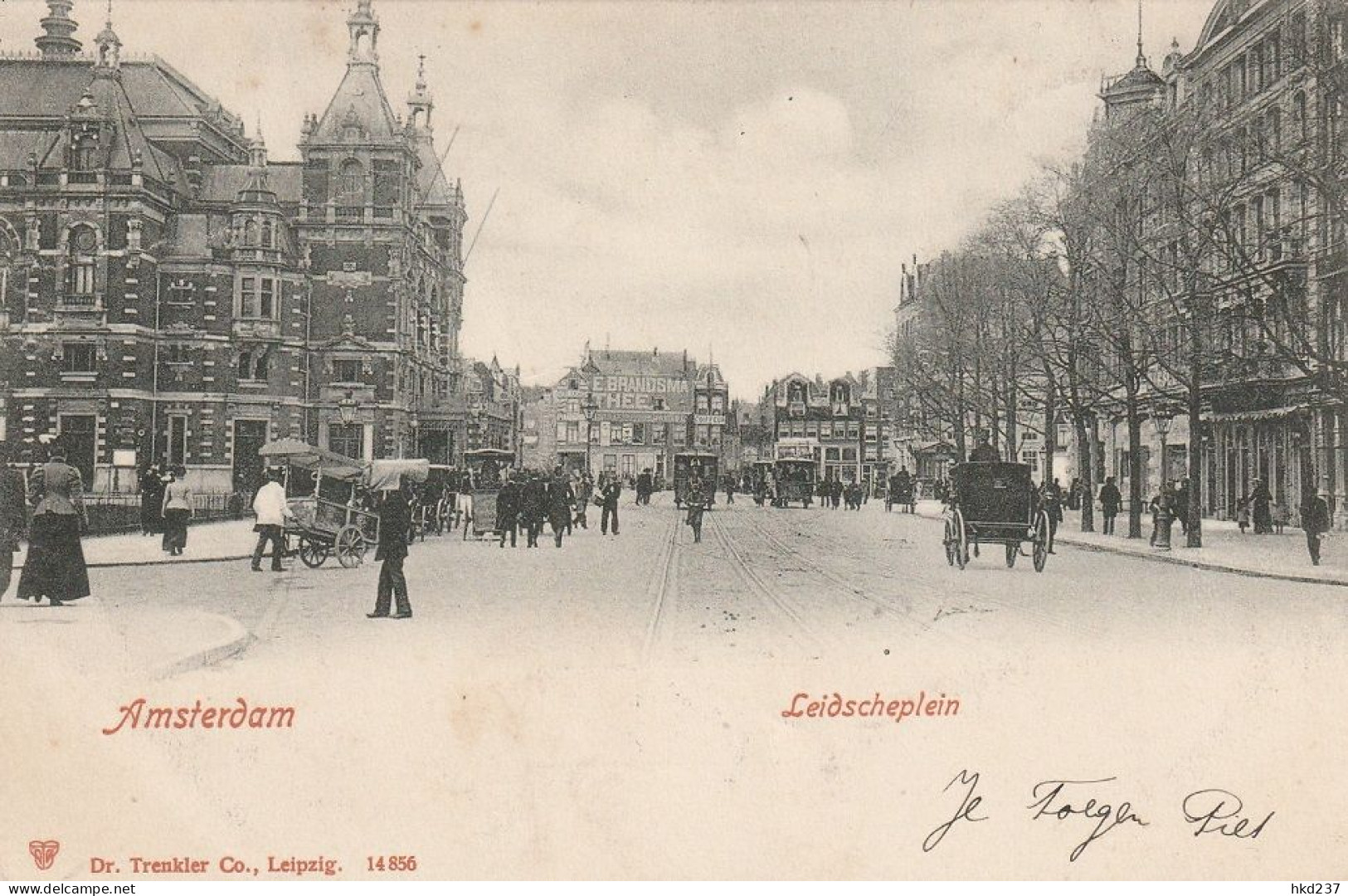 Amsterdam  Leidscheplein Levendig Paardentramtrams Straatventers # 1903    4681 - Amsterdam