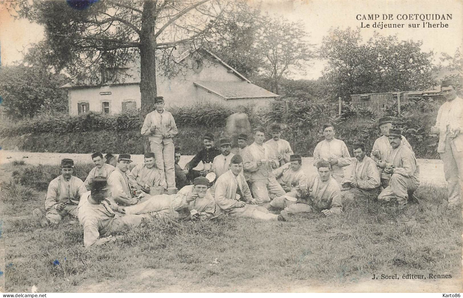 Coëtquidan * Le Déjeuner Sur L'herbe * Le Camp * Militaires Militaria - Guer Coetquidan