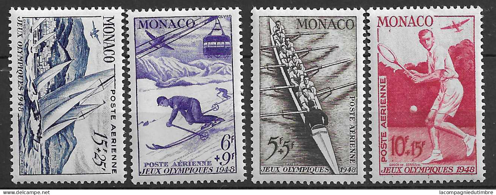 Monaco Poste Aérienne YT N° 32/35 Neufs ** MNH. TB - Airmail