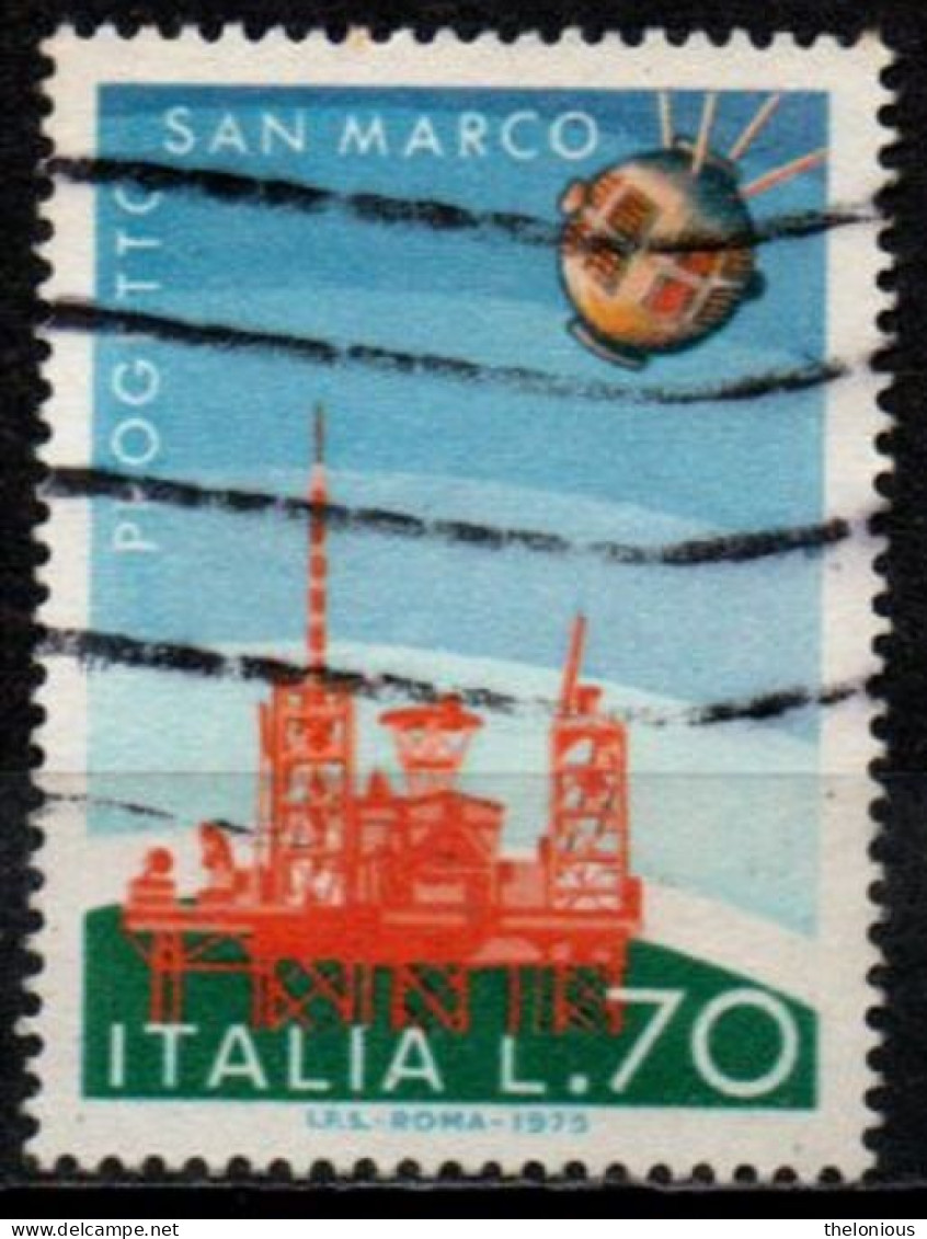 Italia Repubblica 1975: Imprese Spaziali Italiane - 70 Lire - Usato - 1971-80: Usati