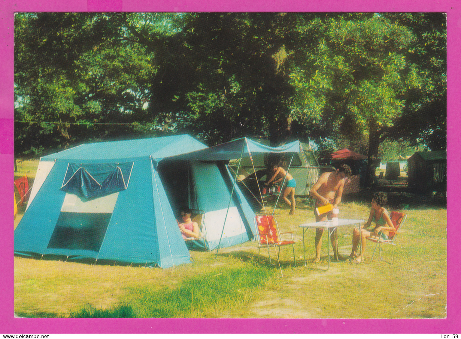 310234 / Bulgaria - Camping "Rai (Paradise)" By The River Kamchia , Tent Man And Woman Drinking Morning Tea1973 PC - Bulgarie