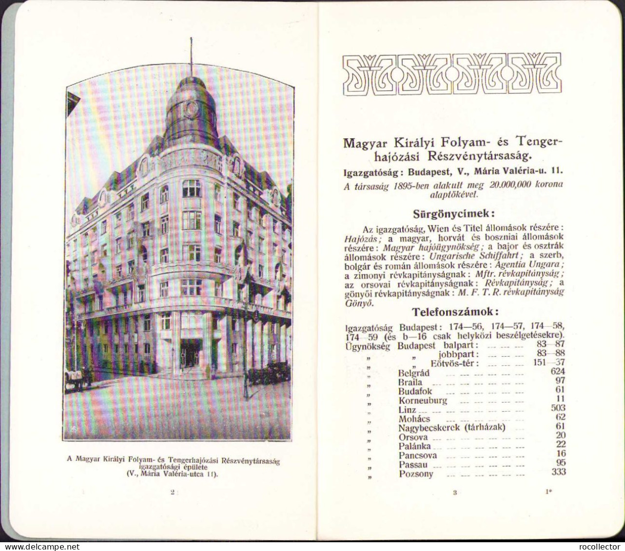 Magyar Kiraly Folyam Es Tenger Hajozasi Reszvenytarsasag 148SP - Libros Antiguos Y De Colección