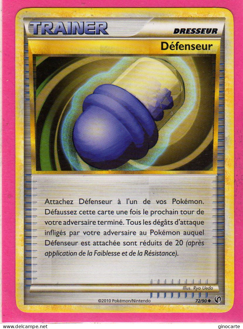 Carte Pokemon Francaise 2010 Heart Gold Indomptable 72/90 Defenseur Neuve - HeartGold & SoulSilver