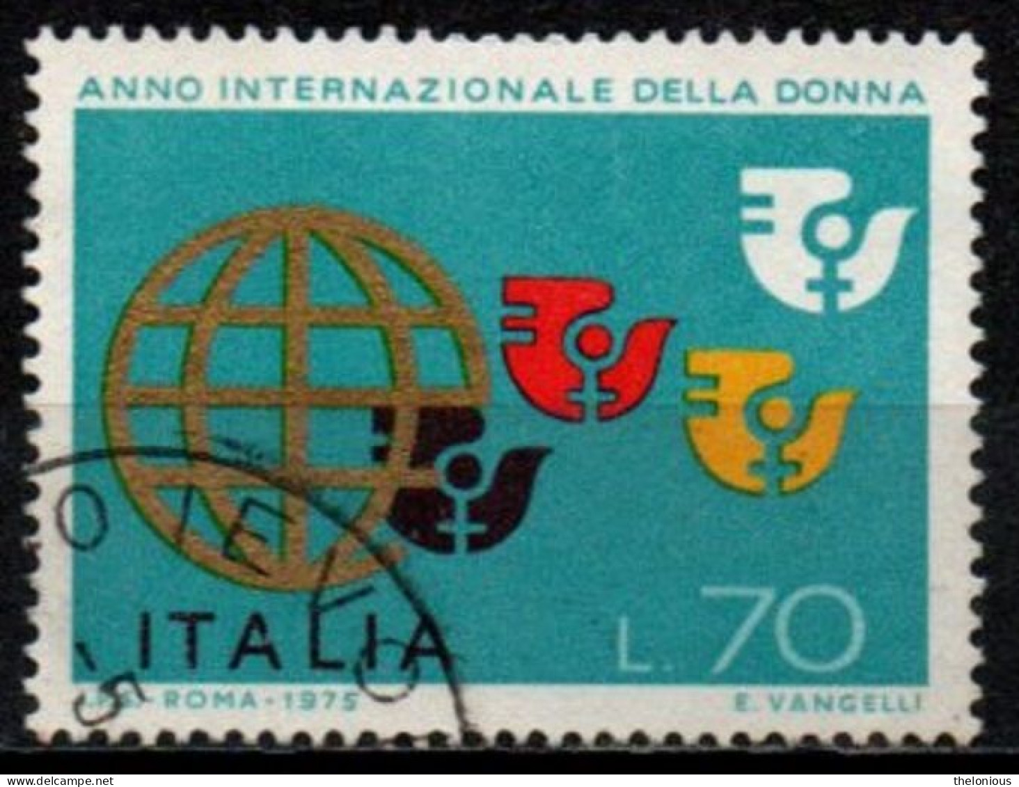 Italia Repubblica 1975: Anno Internazionale Della Donna - 70 Lire - Usato - 1971-80: Gebraucht