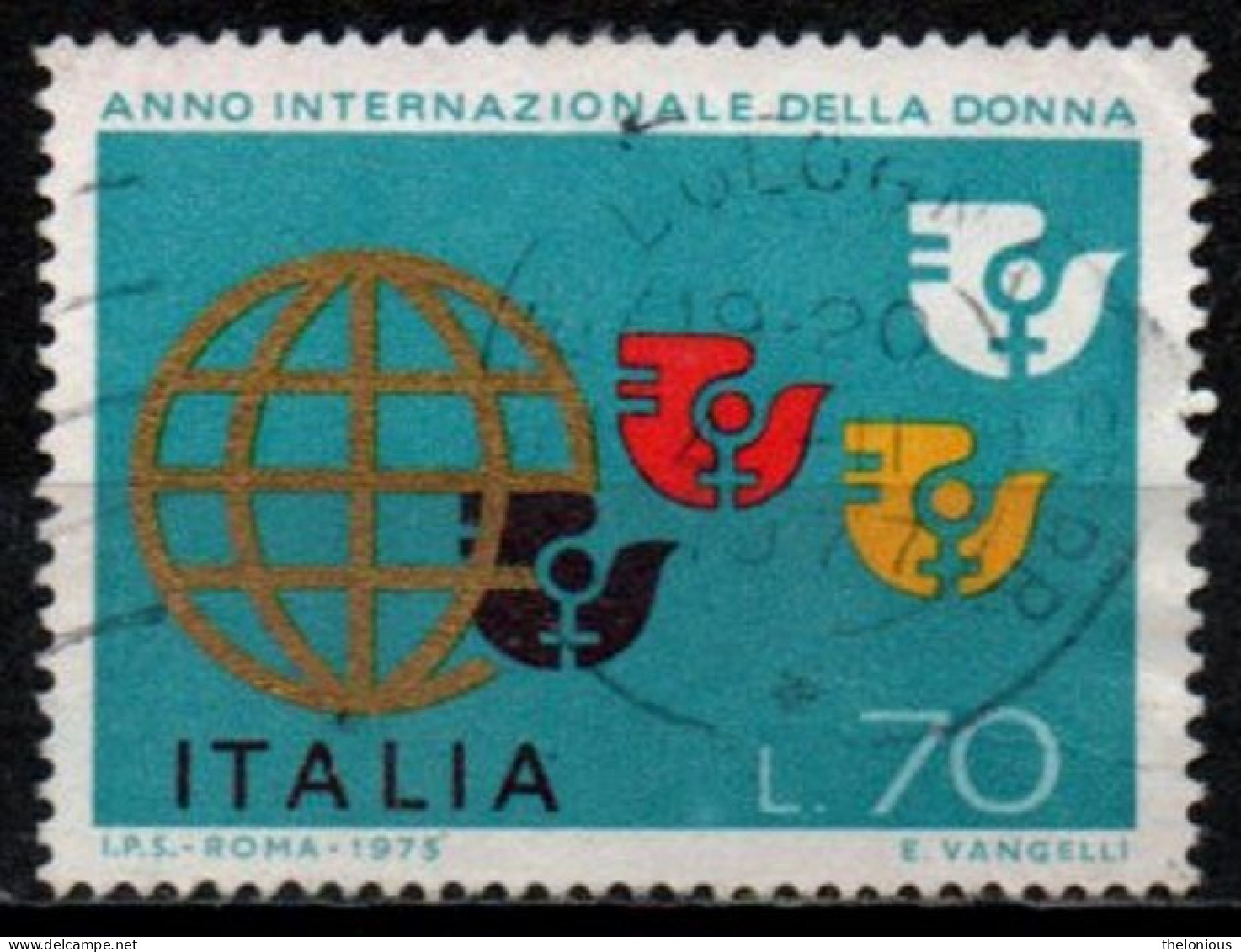 Italia Repubblica 1975: Anno Internazionale Della Donna - 70 Lire - Usato - 1971-80: Usati