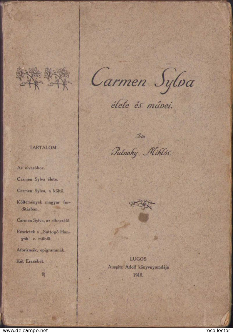 Carmen Sylva élete és Művei 1910 By Putnoky Miklós, Lugoj, Lugos 56SP - Old Books