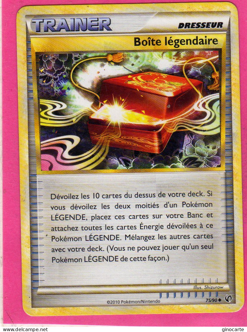 Carte Pokemon Francaise 2010 Heart Gold Indomptable 75/90 Boite Legendaire Bon Etat - HeartGold SoulSilver