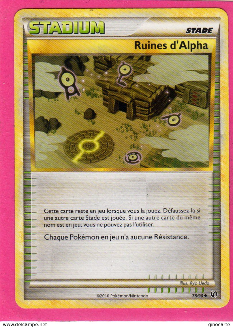 Carte Pokemon Francaise 2010 Heart Gold Indomptable 76/90 Ruines D'alpha Neuve - HeartGold SoulSilver