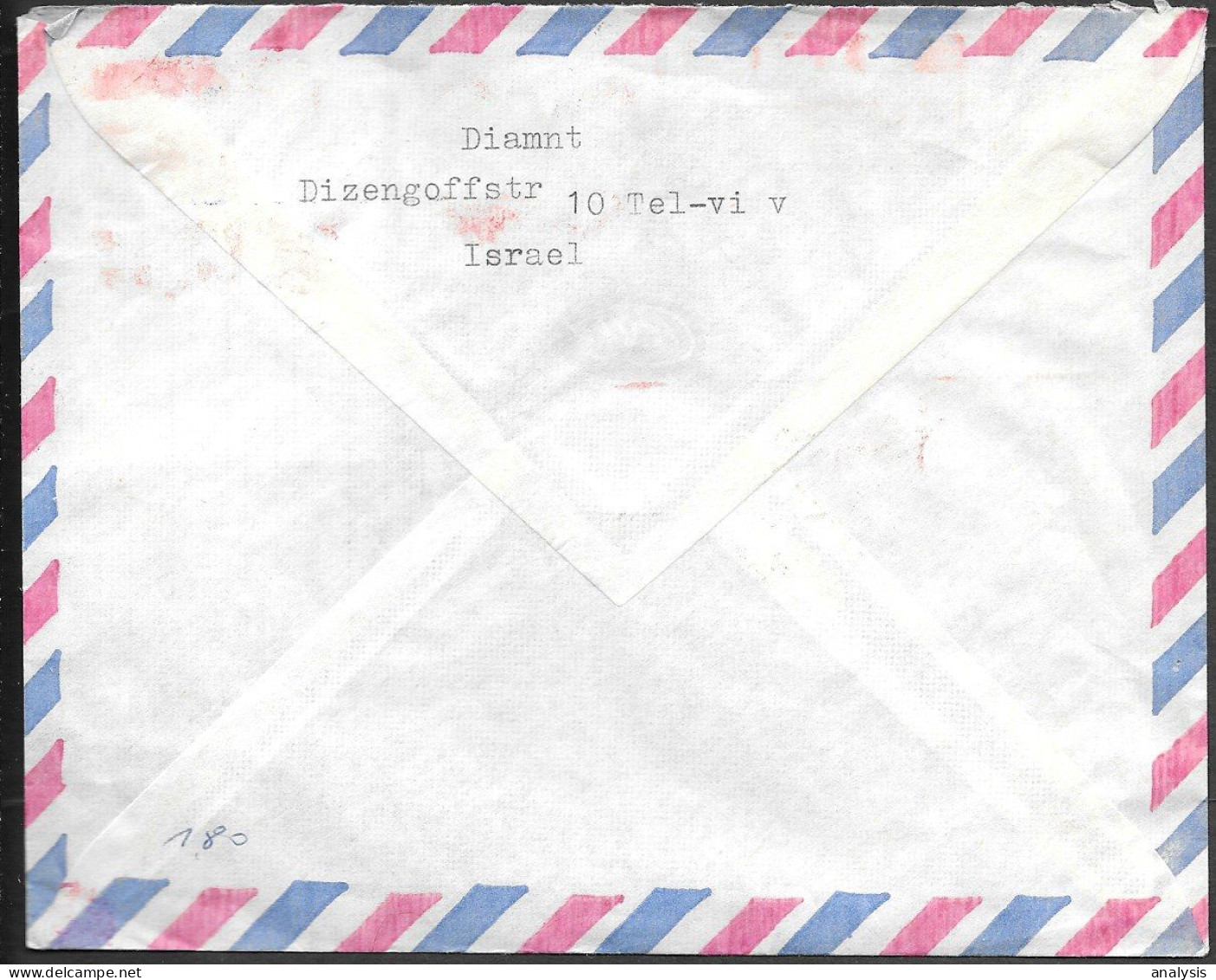 Israel Tel-Aviv Cover Mailed To Germany 1960s ##009 - Cartas & Documentos