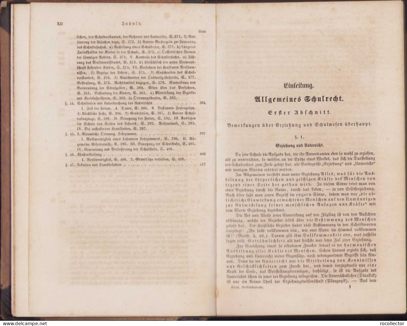 Das Deutsche Volksschulrecht 1854 volume I by Karl Kirsch, Leipzig C338