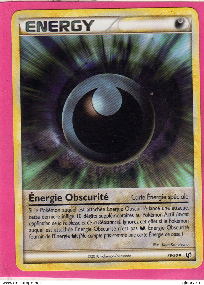 Carte Pokemon Francaise 2010 Heart Gold Indomptable 79/90 Energie Obscurité Neuve - HeartGold & SoulSilver