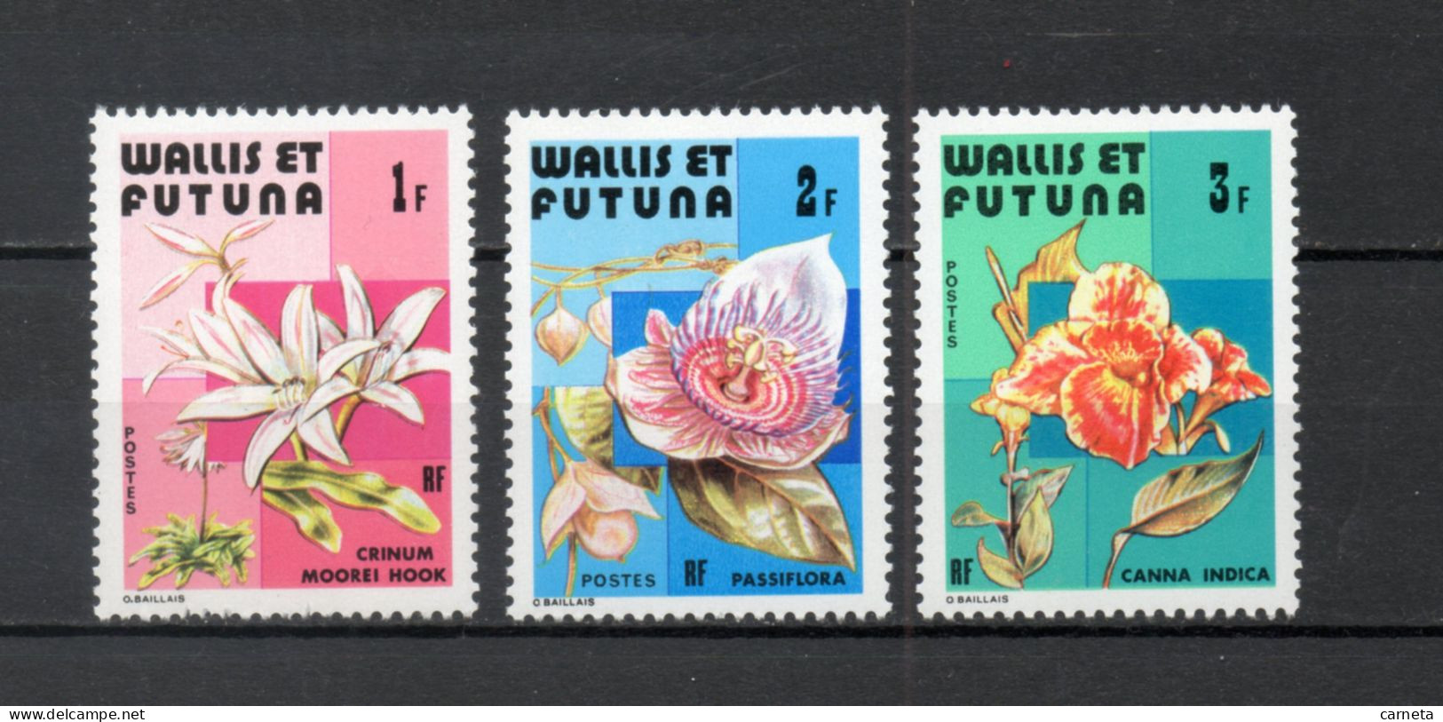 WALLIS ET FUTUNA N° 282 à 284   NEUFS SANS CHARNIERE COTE 0.75€   FLEUR FLORE - Unused Stamps