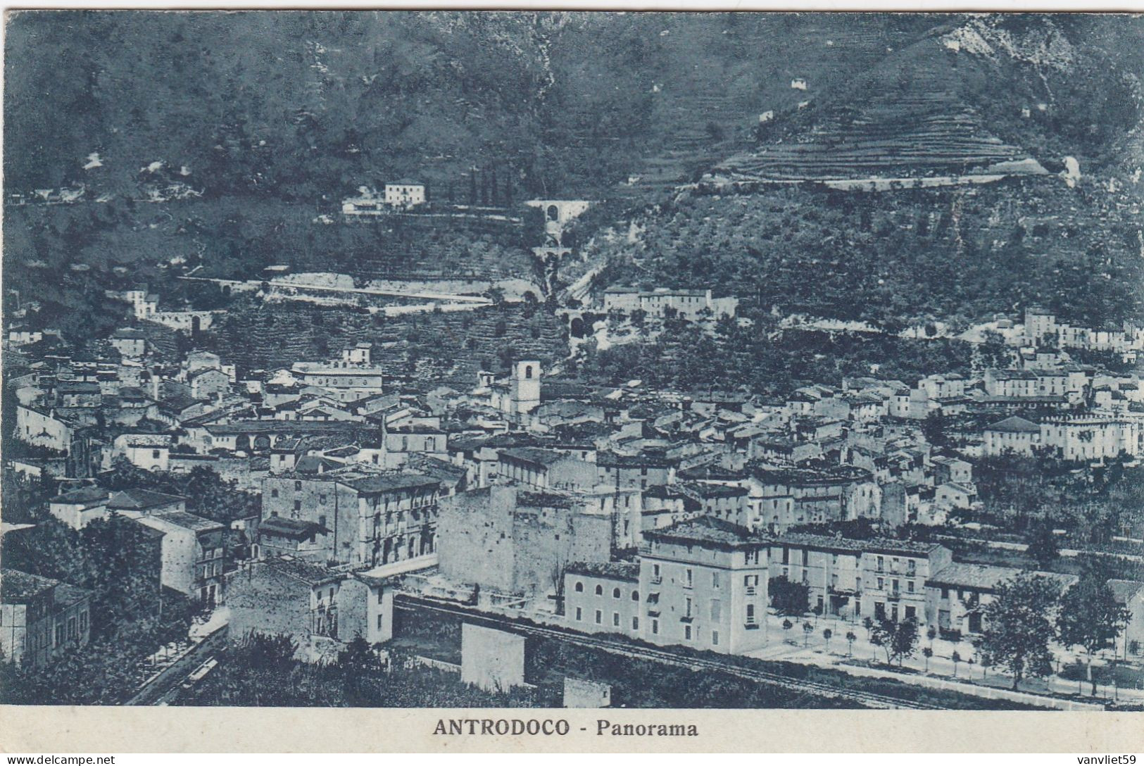 ANTRODOCO-RIETI-PANORAMA- CARTOLINA  VIAGGIATA IL 14-8-1935 - Rieti