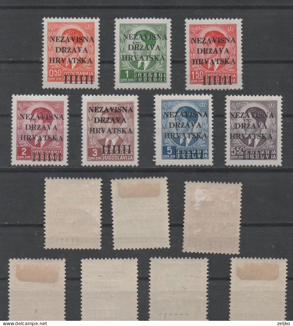 Croatia NDH, MH, 1941, Michel 1-8 - Croatie