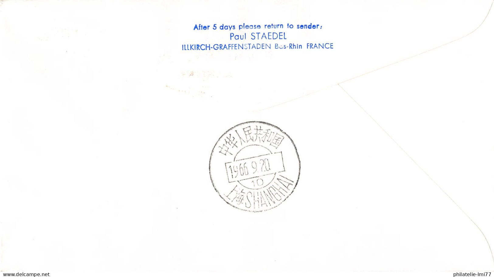 AE-19 - 1ère Liaison Paris-Shanghai Du 19.9.1966 - Sonstige - Europa