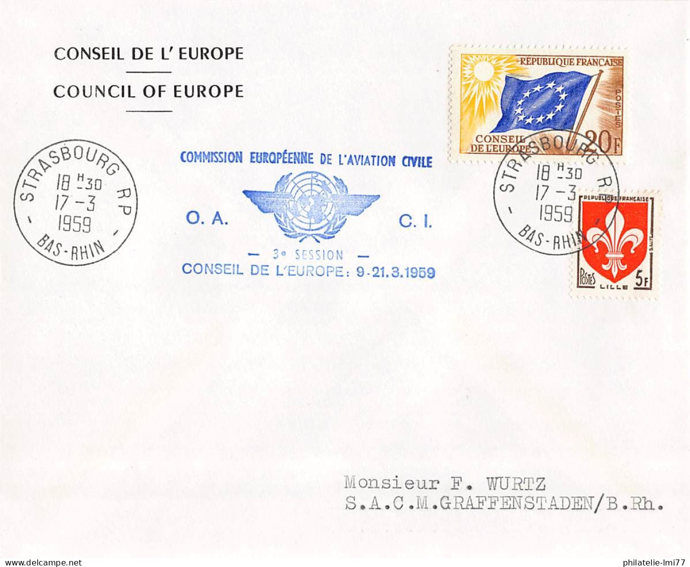 OACI 2a - 3éme Session De La Commission Européenne De L'aviation Civile 9-21.3.1959 - Otros - Europa