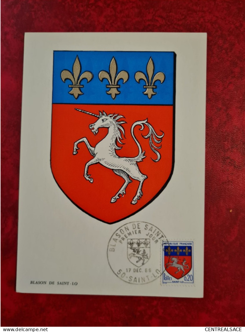 FDC 1966 MAXI BLASON DE SAINT LO - Non Classificati