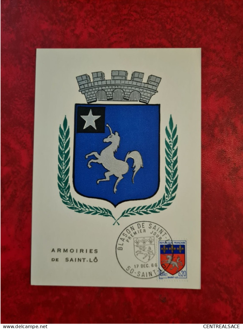 FDC 1966 MAXI BLASON DE SAINT LO - Unclassified