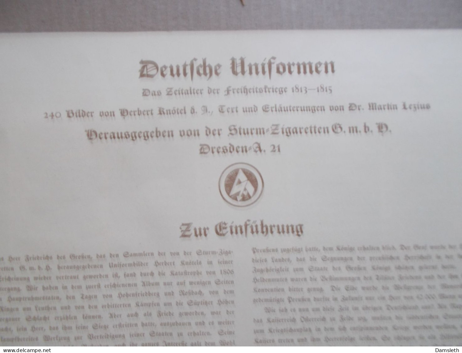 Germany Third Reich NSDAP-SA "Sturm" Zigaretten Album; Cigarette Card Album; German Army Uniforms, Freiheitskriege - 1939-45